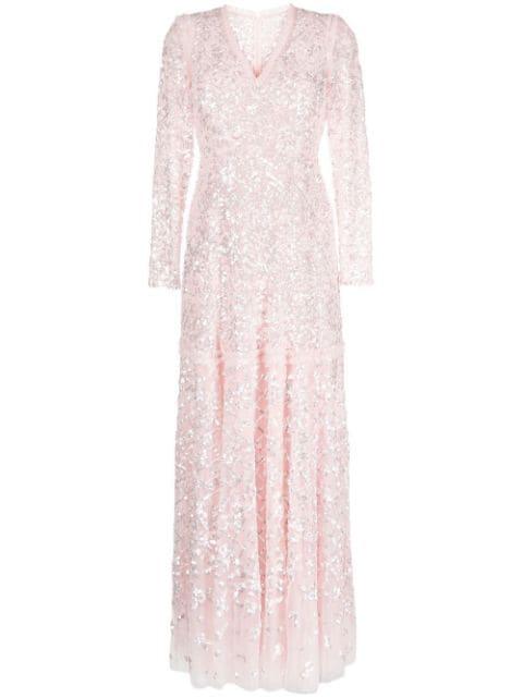Isabella sequin-embellished dress by NEEDLE&THREAD
