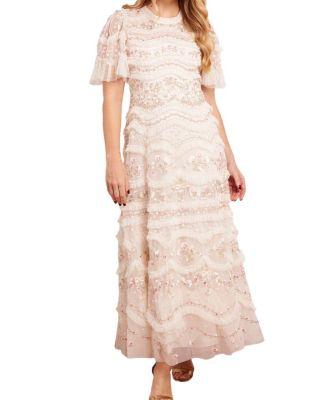 Marina Ruffle Ankle Gown by NEEDLE&THREAD