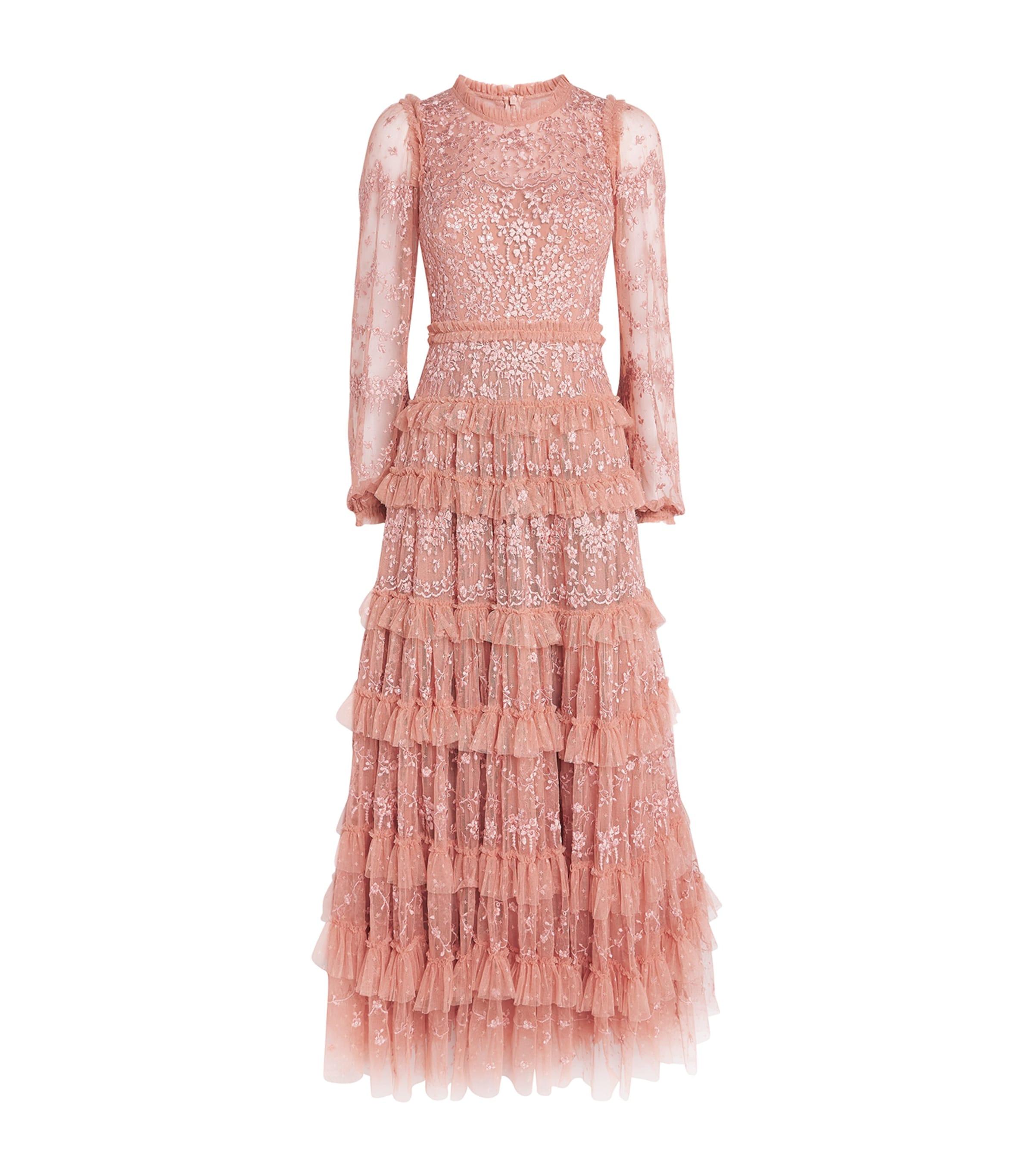 Needle & Thread Tulle Blossom Lace Gown by NEEDLE&THREAD