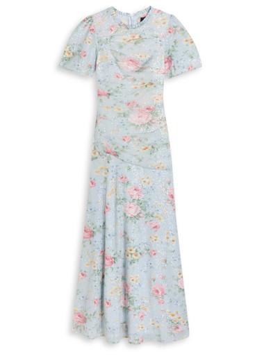 Pompadour Garden floral-print tulle gown by NEEDLE&THREAD
