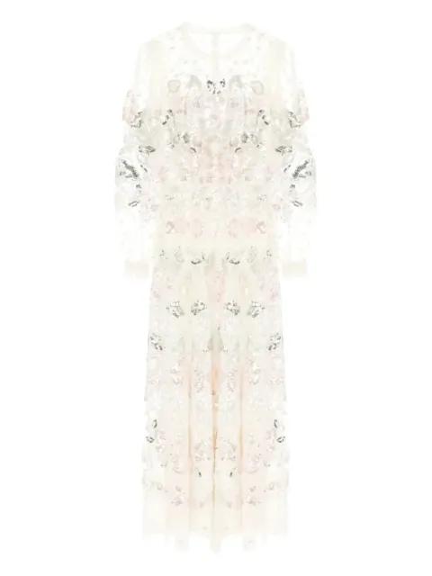 Rosalie sequin-embellished long-sleeve dress by NEEDLE&THREAD