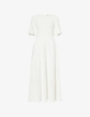 Scallop Lace Pointelle Woven Maxi Dress by NEEDLE&THREAD