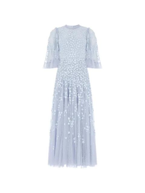 Scatter Blossom round-neck gown maxi dress by NEEDLE&THREAD