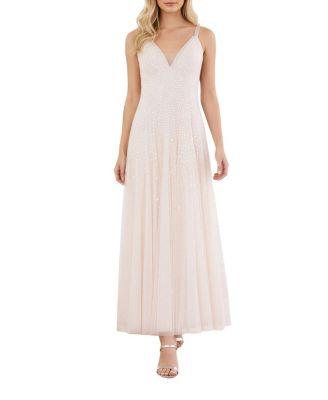 Sequin Cascade Cami Plunge Gown by NEEDLE&THREAD