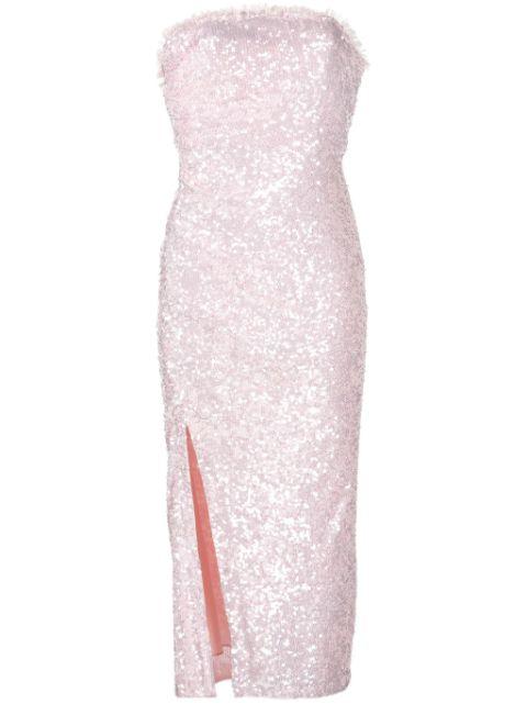 Stellar Gloss sequin-embellished strapless gown by NEEDLE&THREAD
