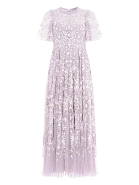 Victoria Ditsy floral-embroidered midi dress by NEEDLE&THREAD