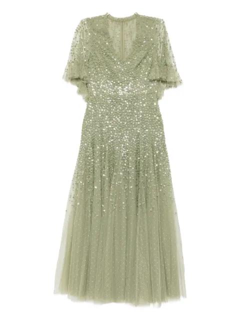 dappled-sequin dress by NEEDLE&THREAD
