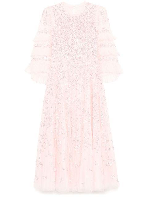 floral lace gown by NEEDLE&THREAD