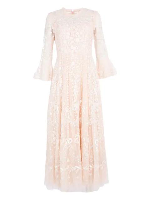 flower-embellishment maxi dress by NEEDLE&THREAD