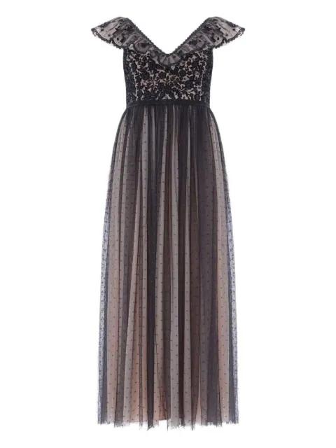lace-detail ruffled dress by NEEDLE&THREAD