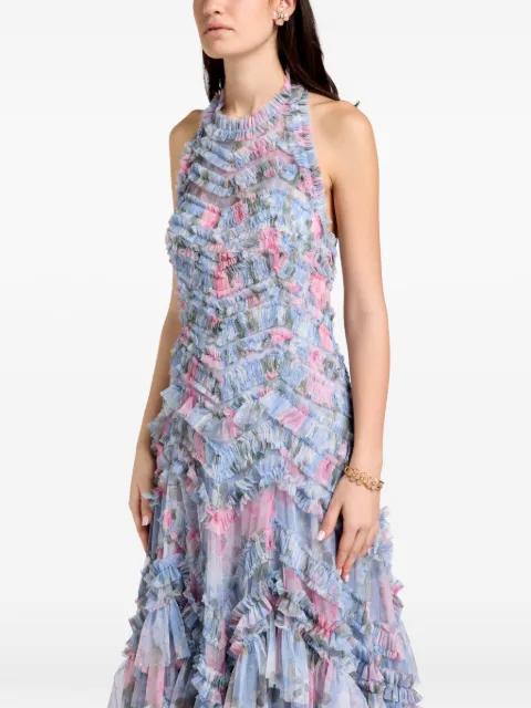 ruffled floral-print maxi dress by NEEDLE&THREAD