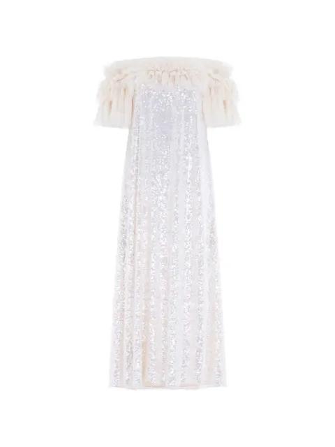 ruffled midi dress by NEEDLE&THREAD