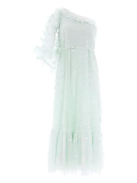 ruffled sequin-embellished dress by NEEDLE&THREAD