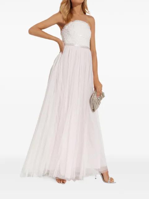 sequin detail strapless maxi dress by NEEDLE&THREAD