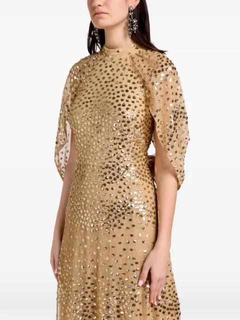 sequin-embellished midi dress by NEEDLE&THREAD