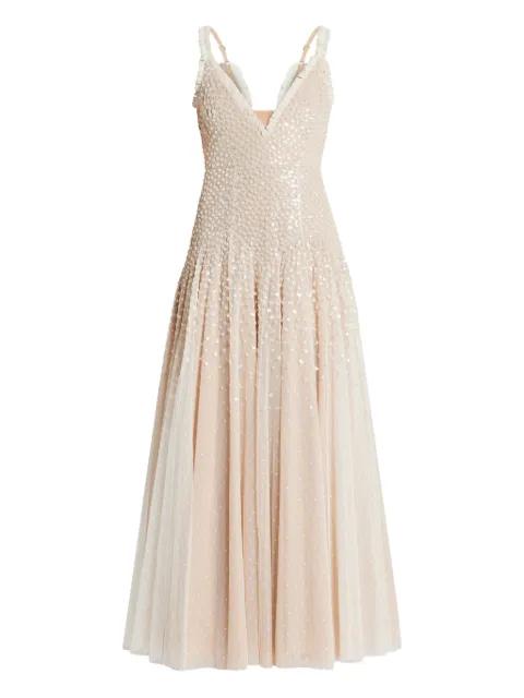 sequin-embellished tulle dress by NEEDLE&THREAD