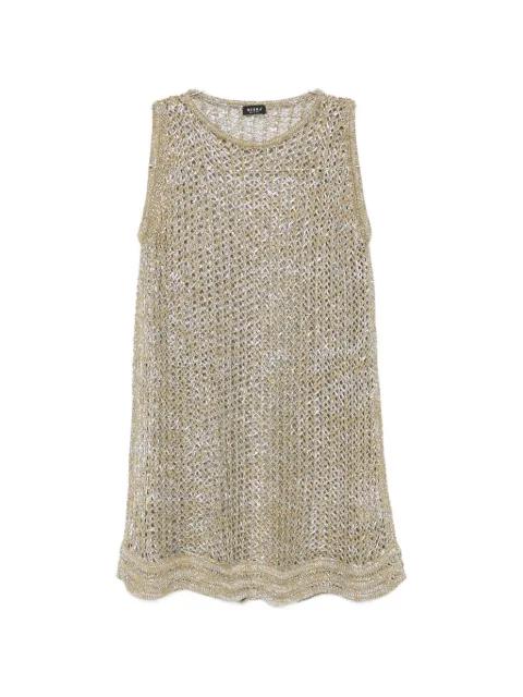 open-knit mini dress by NEERA