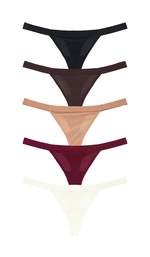 Negative Underwear Sieve 5-pack Thong in Pink by NEGATIVE UNDERWEAR