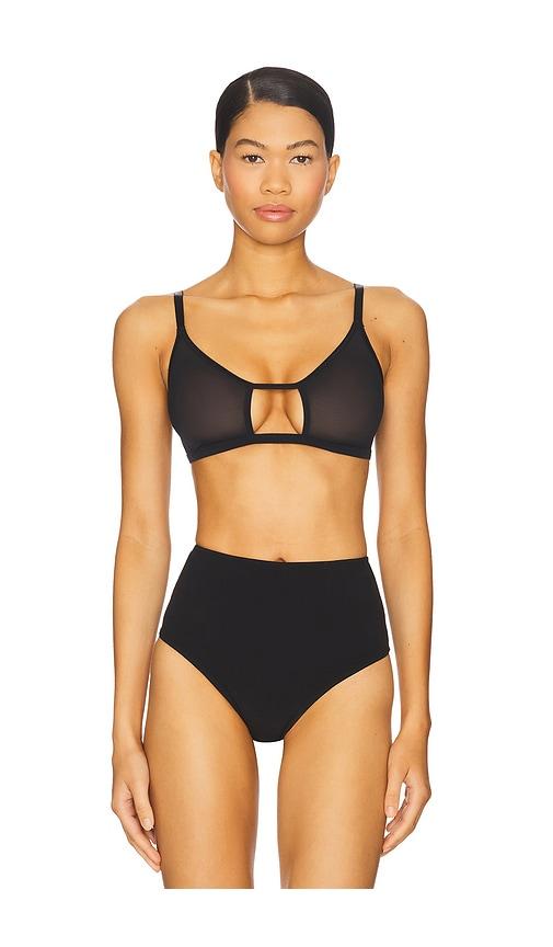 Negative Underwear Sieve Cutout Bra in Black by NEGATIVE UNDERWEAR