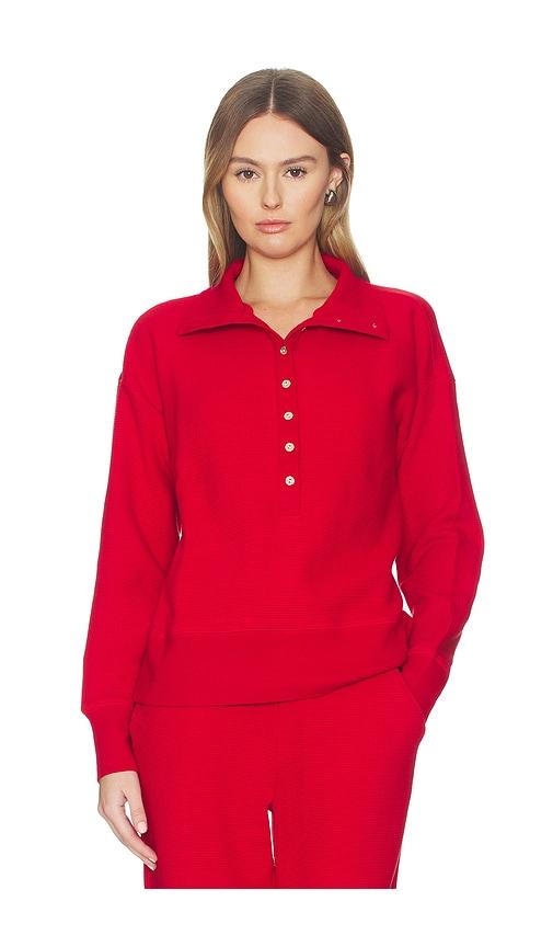 Negative Underwear Waffle Knit Pullover in Red by NEGATIVE UNDERWEAR