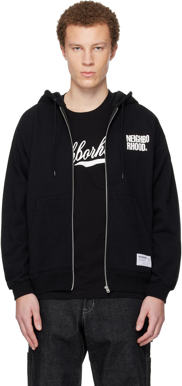 Black Classic Sweat Zip Hoodie by NEIGHBORHOOD