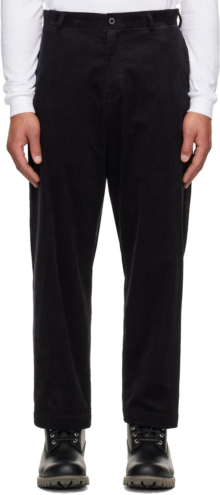 Black Corduroy Plain Trousers by NEIGHBORHOOD