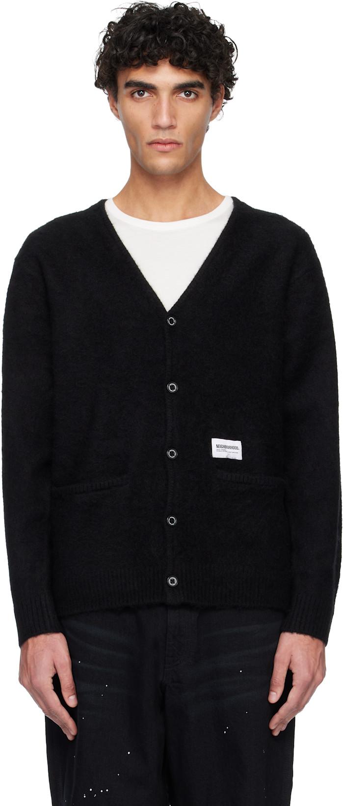 Black Mohair Cardigan by NEIGHBORHOOD