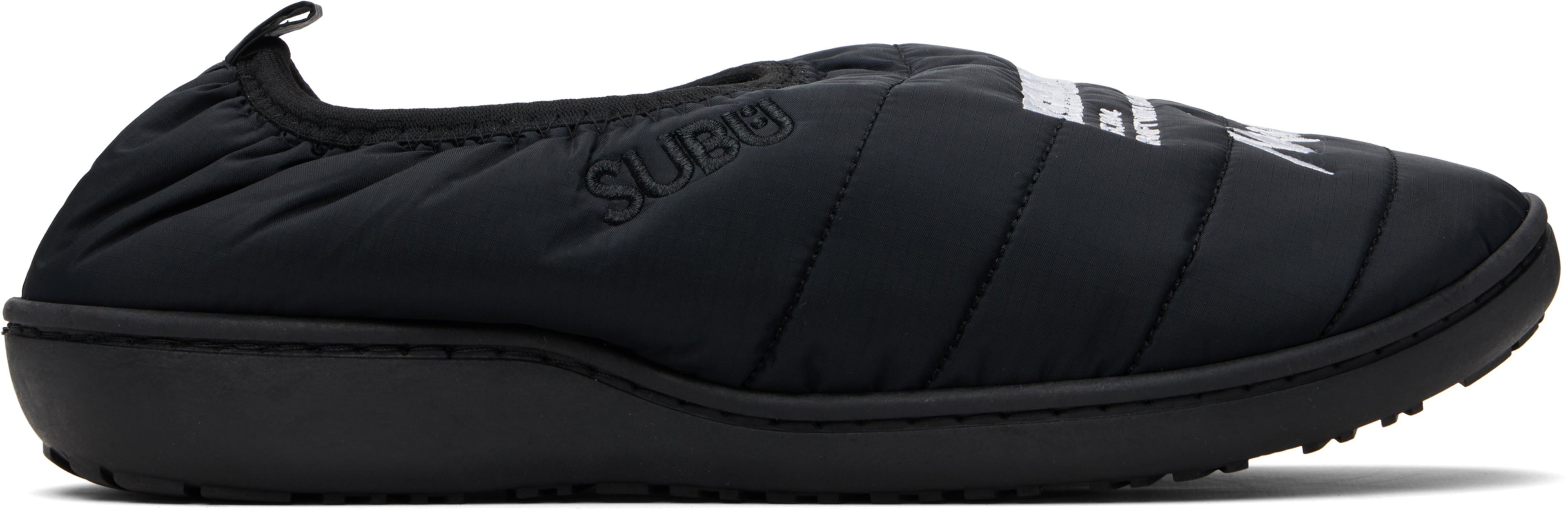 Black NANGA & SUBU Edition Vamp Slippers by NEIGHBORHOOD