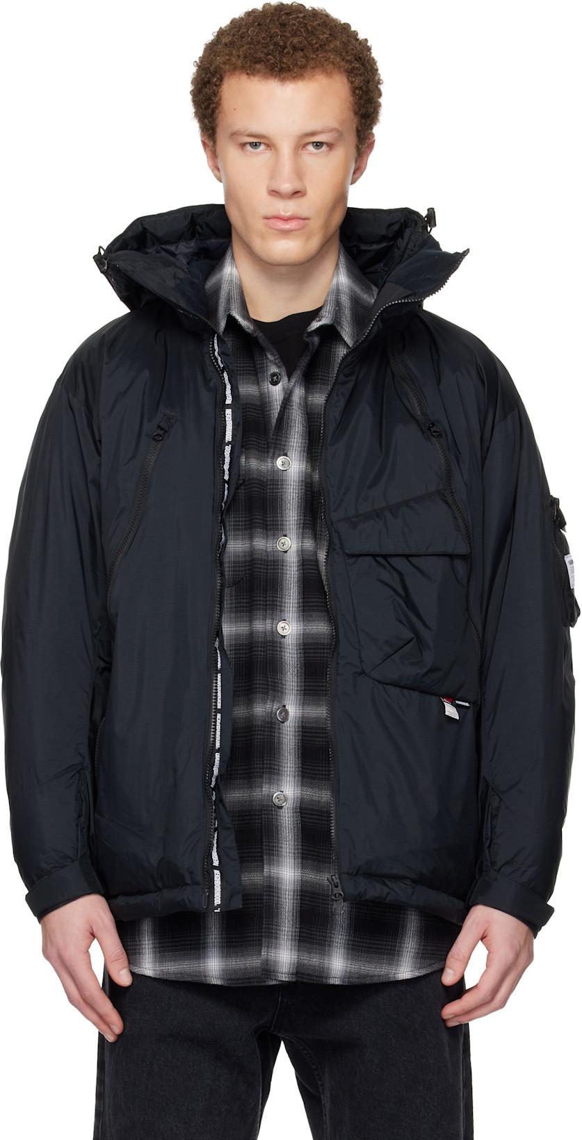 Black Nanga Edition Offset Zip Down Jacket by NEIGHBORHOOD