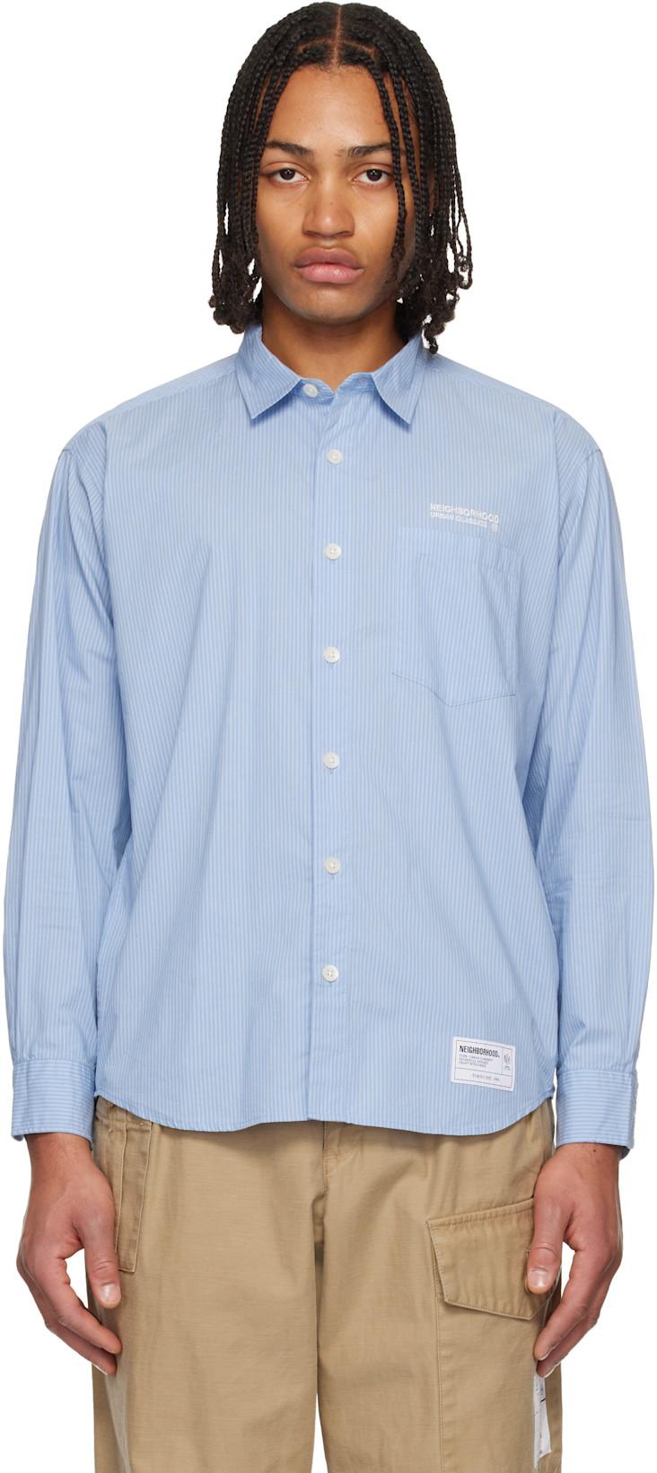 Blue Stripe Shirt by NEIGHBORHOOD