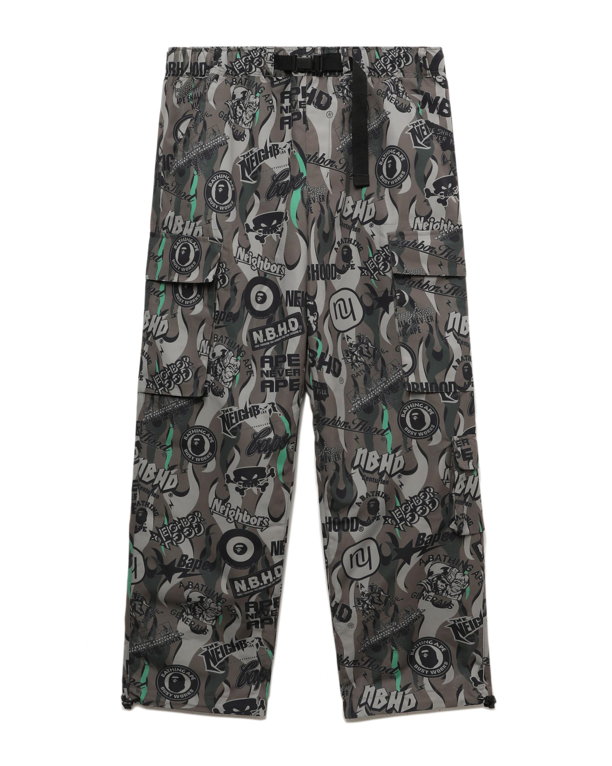 X Bape multi pocket track pants by NEIGHBORHOOD
