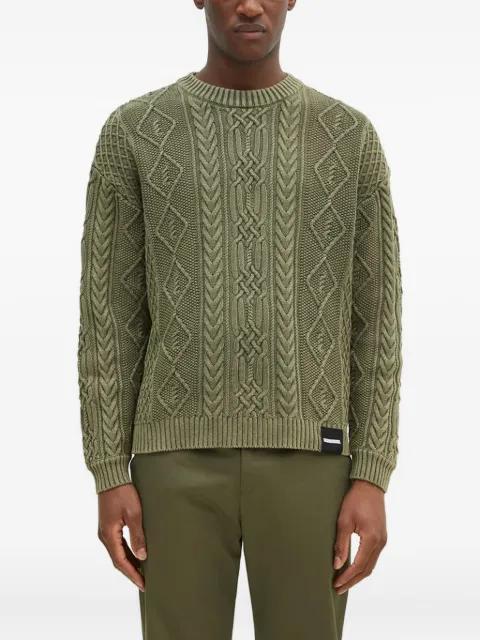 cable-knit diamond-pattern jumper by NEIGHBORHOOD