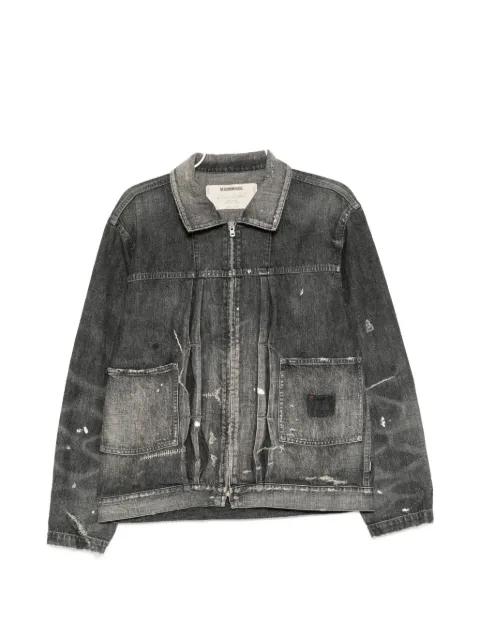 distressed paint-splatter denim jacket by NEIGHBORHOOD