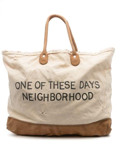 graphic-print canvas tote by NEIGHBORHOOD