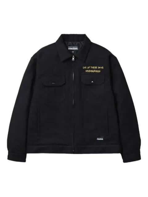 logo-detail zip-up jacket by NEIGHBORHOOD