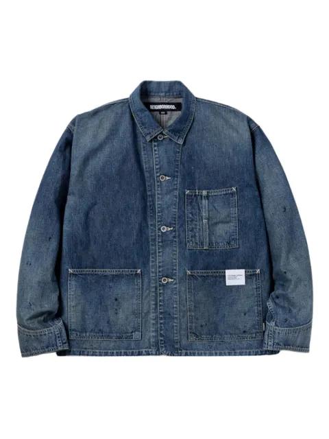 paint-splatter denim jacket by NEIGHBORHOOD
