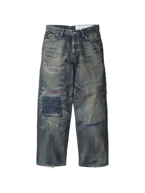 patchwork cotton jeans by NEIGHBORHOOD
