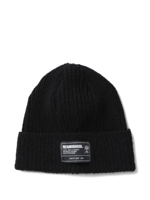 ribbed label beanie hat by NEIGHBORHOOD