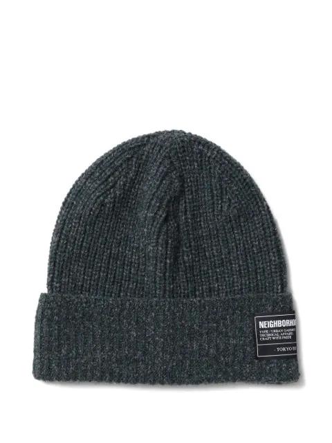 ribbed label beanie hat by NEIGHBORHOOD