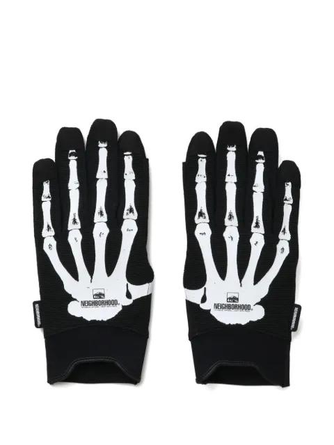 skeleton-print gloves by NEIGHBORHOOD