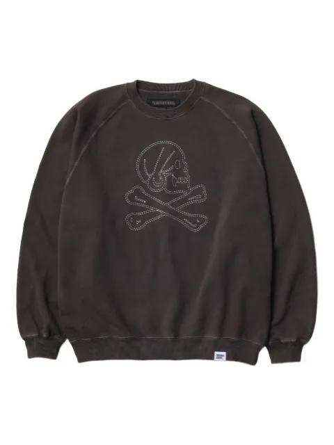 skull-embroidered sweatshirt by NEIGHBORHOOD