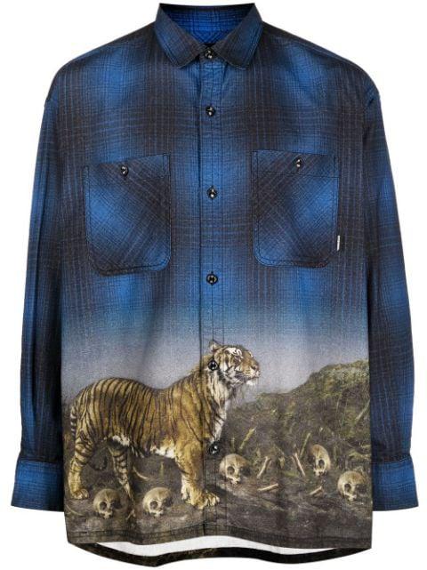 tiger-print visual-effect shirt by NEIGHBORHOOD
