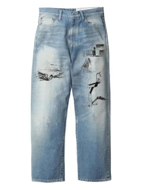 x One Of These Days printed jeans by NEIGHBORHOOD