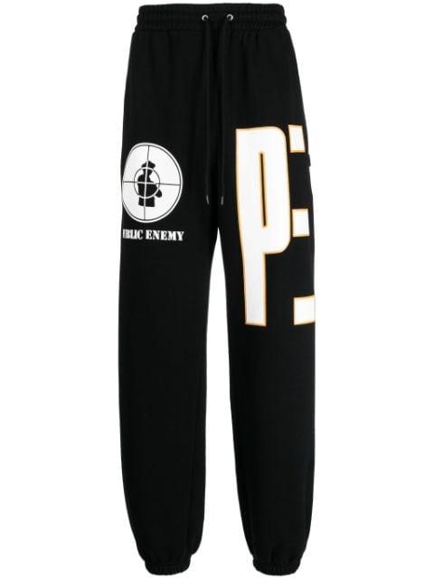 x Public Enemy logo-print track pants by NEIGHBORHOOD