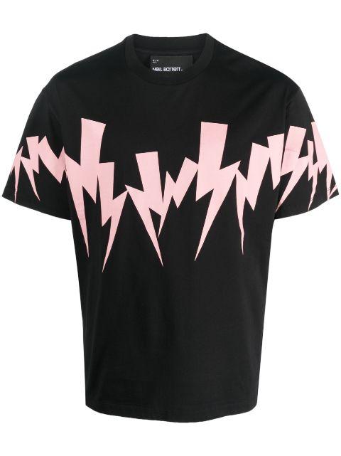 Thunderbolt-print cotton T-shirt by NEIL BARRETT