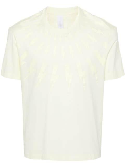 Thunderbolt-print cotton T-shirt by NEIL BARRETT