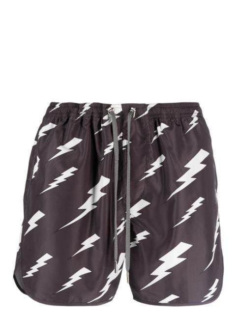 Thunderbolt-print swim shorts by NEIL BARRETT