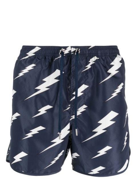 Thunderbolt-print swim shorts by NEIL BARRETT
