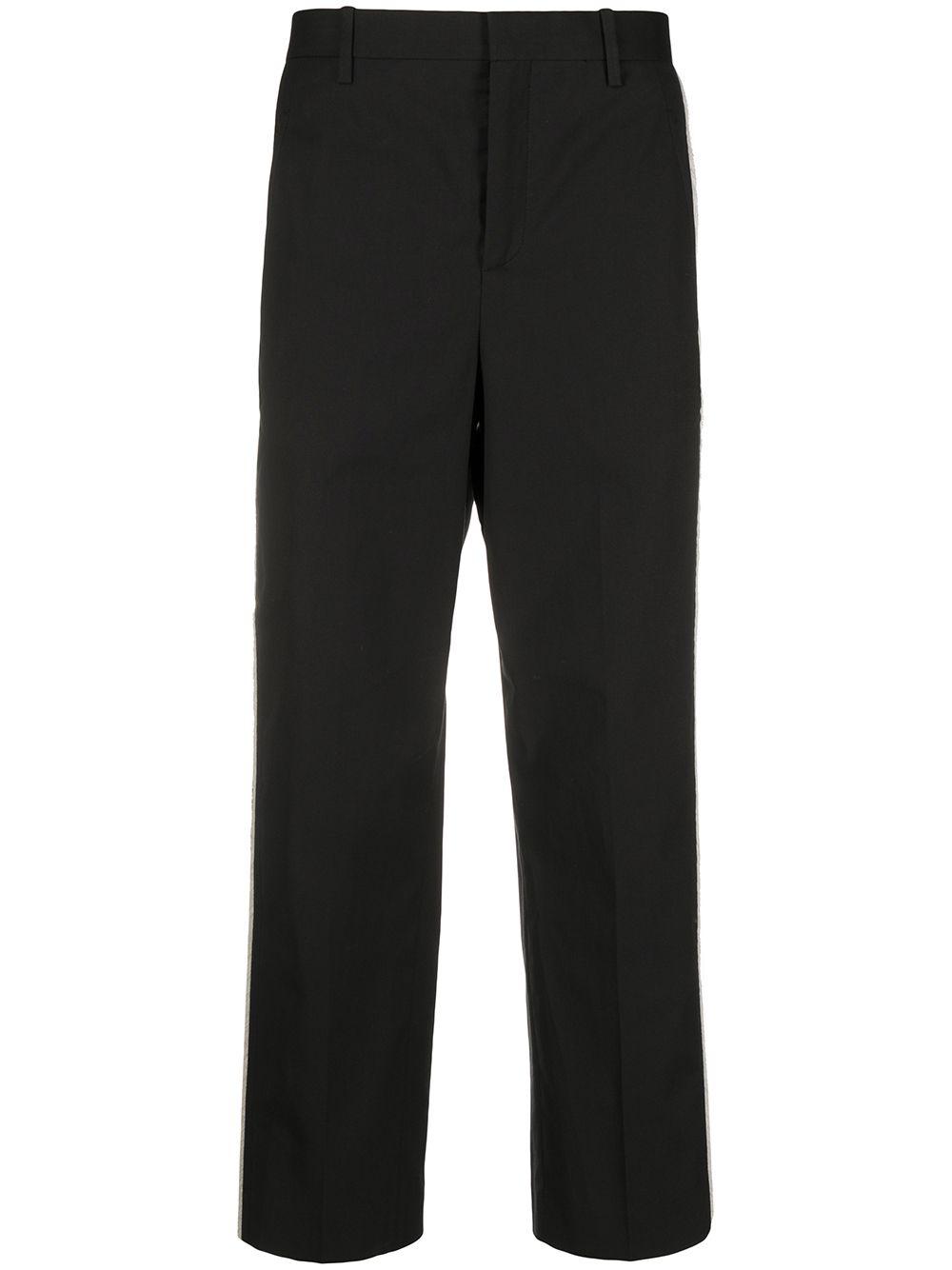 contrasting side panel cropped trousers by NEIL BARRETT