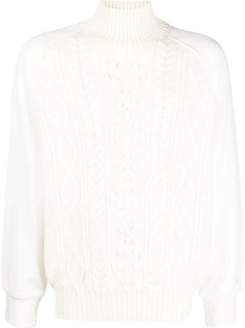 embroidered-logo sleeve knit jumper by NEIL BARRETT